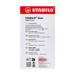 Цена за 50 шт. Ручка шариковая Stabilo Liner 808F, для письма, узел 0.5 мм, синяя