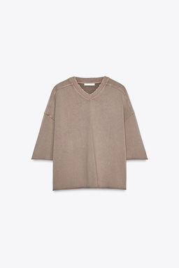 WASHED-EFFECT PLUSH SWEATSHIRT - Zara фото 14