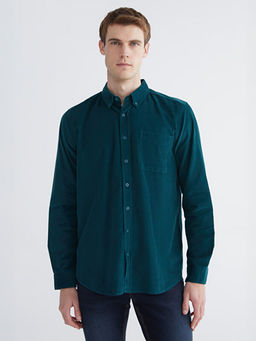 Regular Fit Uzun Kollu Kadife Erkek G?mlek