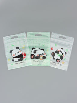 Цена за 50 шт. Пакет подарочный, с zip-lock застежкой, "Счастливая панда", 15х23 ± 1см МИКС