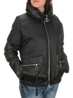 EAC931 BLACK Куртка демисезонная женская (100 гр. синтепон)