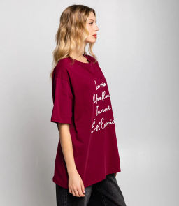 Футболка #КТ705 (4), бордовый