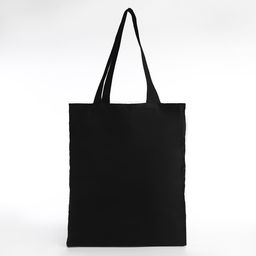 Сумка шопер, 35х0.5х40 см, текстиль, без подклада, черная - Nazamok фото 2