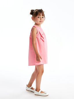 Bisiklet Yaka K?z Bebek Poplin Elbise