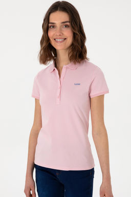 Kad_n A__k Pembe Basic Polo Yaka Ti__rt Sepette S_rpriz _ndirim - U.s. polo assn фото 2