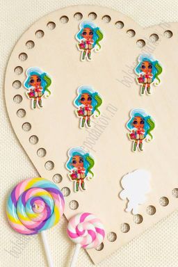 Кабошон-вырубка Девочка 35*24 мм (10 шт) SF-3018, №4