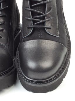 01-M03 BLACK Ботинки демисезонные женские (натуральная кожа, велюр, байка) - Фабричный китай фото 13