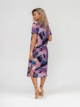 Платье женское, цвет фиолетовый зеленый