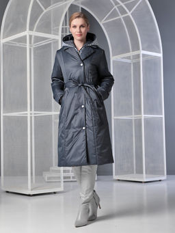 Пальто дем. т.синий - Dizzyway фото 7