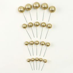 Набор для украшения Бусины, набор 20 шт, цвет золото - Страна карнавалия фото 2