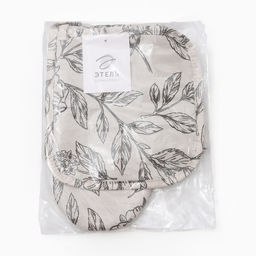 Набор кухонный Этель Black flowers: варежка-прихватка, прихватка, 100% хлопок, саржа 190 г/м?