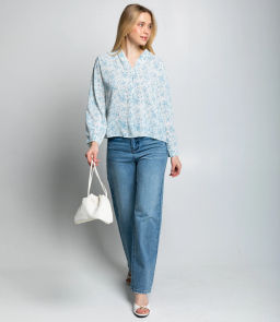 Блуза #КТ803 (8), голубой - Dommod фото 4