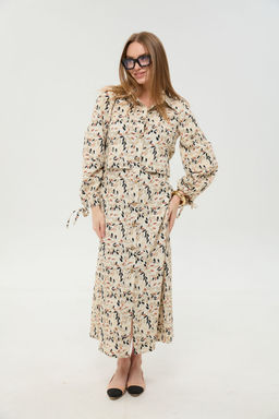 Платье NIKVA н944-11 песочный мультиколор  фото 8