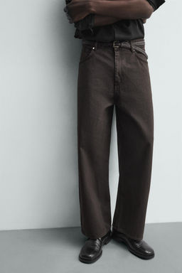 JEANS WIDE FIT / Marr?n - Zara фото 5