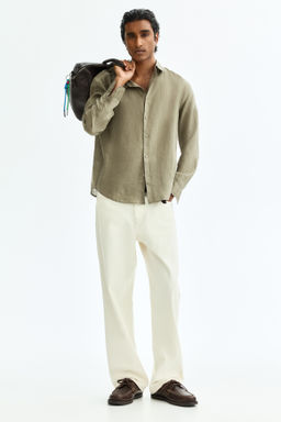 Camisa de lino Slim Fit - H&m фото 6