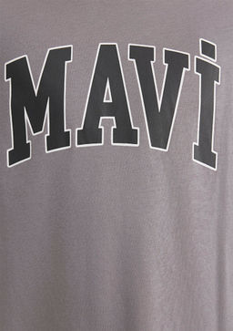 Mavi Logo Bask?l? Gri Tisort фото 7