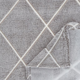 Подстилка-плед для животных 50х70см Ромбы серый, велсофт Bamboo набивной, полиэстер 100%, плотность 260г/м2, упаковка Пакет ПП 35х45см, т.м. Pet toys  фото 3
