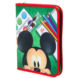 Папка пластиковая для тетрадей А5, на молнии, Микки Маус