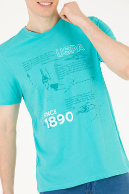 Мужская мятная футболка с круглым вырезом - U.s. polo assn фото 20