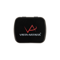 VISTA-ARTISTA Коробка металлическая черная с логотипом VISTA-ARTISTA, ластик-клячка в комплекте VABME-01
