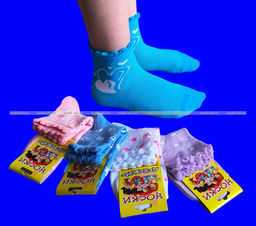 5 ПАР - ЮстаТекс носки детские 3с24 на ДЕВОЧЕК хлопок с лайкрой сетка - 5 ПАР