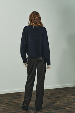 CHECK TROUSERS WITH SEAM DETAILS - Zara фото 6