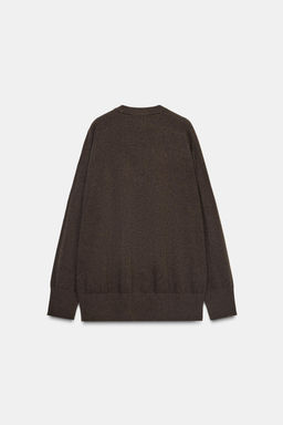 100% WOOL OVERSIZE SWEATER - Zara фото 6