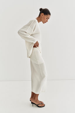 JERSEY OVERSIZE PUNTO FINO / Blanco - Zara фото 4