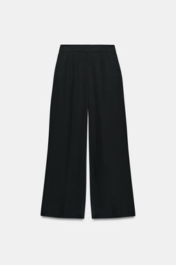 PANTAL?N PALAZZO BOT?N DORADO / Negro - Zara фото 7