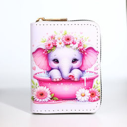 Кошелёк на молнии «Слоник», белый