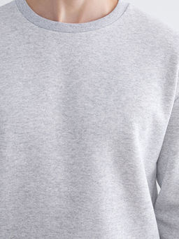 Bisiklet Yaka Erkek Sweatshirt