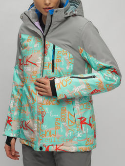 Горнолыжный костюм женский бирюзового цвета 02252Br - Chunmai фото 41