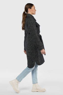 Пальто женское демисезонное (пояс) - El podio фото 4