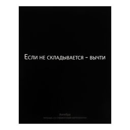 Тетрадь предметная На Чёрном 48 листов в клетку Алгебра, со справочным материалом, обложка мелованый картон, УФ-лак, блок офсет