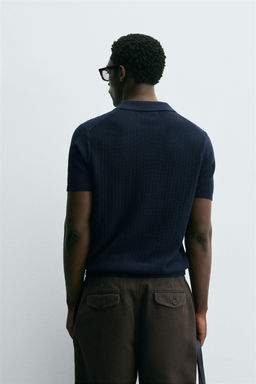 RIB KNIT POLO SHIRT - Zara фото 3