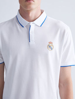 Polo Yaka Real Madrid Bask?l? Erkek Taraftar Ti??rt