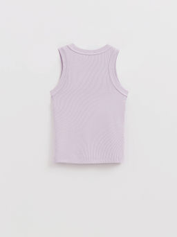 CONTE Базовый топ из вискозы в рубчик без рукавов LD 2846 lavender - Conte elegant фото 8