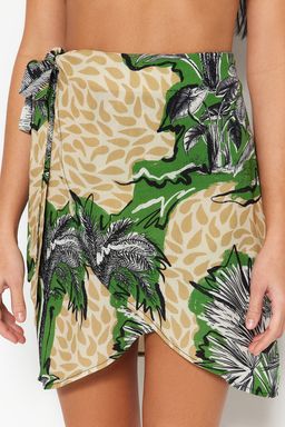 TRENDYOLMILLA Tropikal Desenli Mini Dokuma Baglamal? Plaj Etegi TBESS23ET00022 фото 5