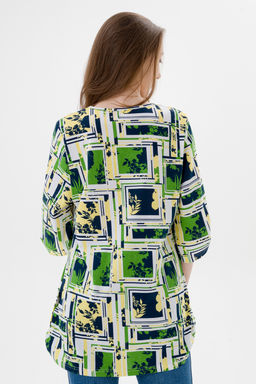 Туника женская из кулирки Полина цитрусовый микс - Амадэль фото 12