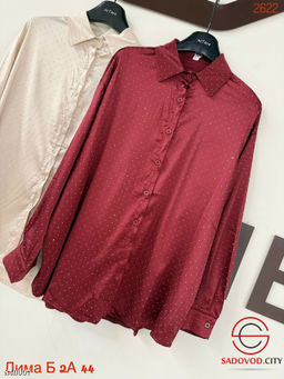 Рубашка нарядная оверсайз со стразами - Bruno фото 6