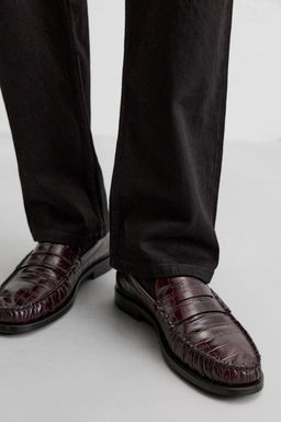 EMBOSSED LEATHER LOAFERS - LIMITED EDITION - Zara фото 4