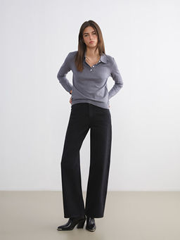 Wideleg Kad?n Jean Pantolon