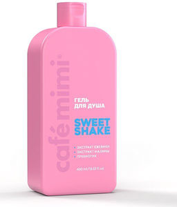CAFE MIMI COLOURS Гель для душа SWEET SHAKE с экстрактами малины,ежевики и пребиотиками 400мл
