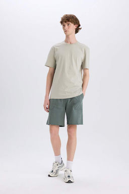 New Regular Fit Bisiklet Yaka Basic Duz K?sa Kollu Tisort - Defacto фото 3