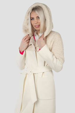 Пальто женское демисезонное (пояс) - El podio фото 8