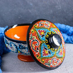 Сахарница узбекская Риштанская Керамика «Самарканд», 300 мл, МИКС