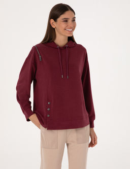 Vi_ne Oversize Modal Kar___ml_ Kap__onlu Sweatshirt