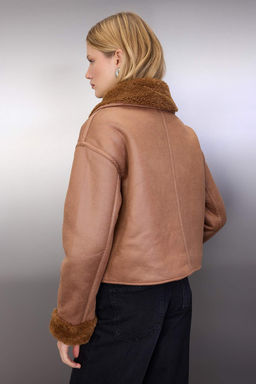 Camel Oversize Kal?p Pelus Detayl? Suet Mont TWOAW26MO00073 - Trendyolmilla фото 8