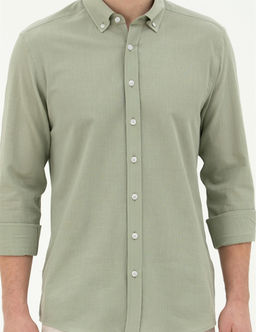 Ye_il Slim Fit Uzun Kollu G_mlek - Pierre cardin фото 6