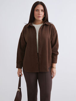 Oversize Kad?n Oduncu G?mlek Ceket